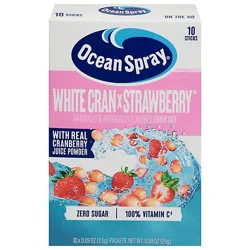 Ocean Spray Water Enhancer White Cranberry Strawberry 10ct - 0.89 Fz