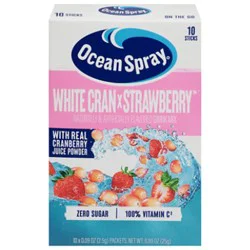 Ocean Spray Water Enhancer White Cranberry Strawberry 10ct - 0.89 Fz