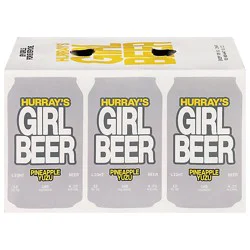 Hurray's Girl Beer Pineapple Yuzu Light Beer 6-12 Fl. Oz. Cans - 6-12 Fz