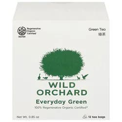 Wild Orchard Everyday Green Tea Bags Org - 12 Ct