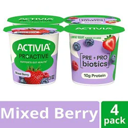 Activia Proactive Mixed Berry Yogurt 4 - 5.3 Oz