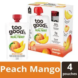 Too Good Kids Peach Mango Yogurt 4-3.5 Oz 14 Oz - 4-3.5oz