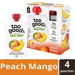 Too Good Kids Peach Mango Yogurt 4-3.5 Oz 14 Oz - 4-3.5oz