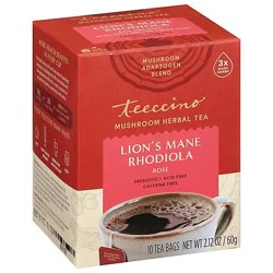 Teeccino Tea Rhodiola Mushroom - 10 Ct
