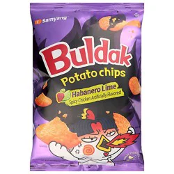 Samyang Potato Chips Buldak Habanero Lime - 4.23 Oz