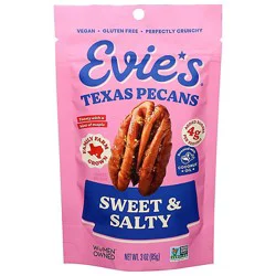 Evies Pecans Roasted Sweet & Salty 3oz - 3 Oz