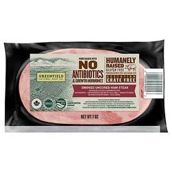 Greenfield Smoked Uncured Ham Steak 7 Oz - 7 Oz