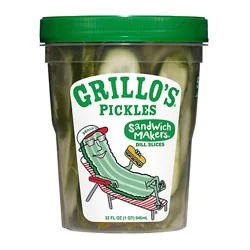 Grillos Pickles Sandwich Makers Dill Slices, 32oz - 32 Oz