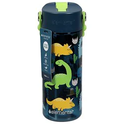 Elemental 18oz Splash Pop Fidget Bottle Dinosaur Navy Plastic - Ea