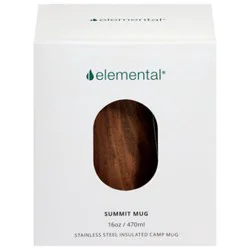 Elemental Summit 16oz Mug Teak Wood Ss Tritan Lid - Ea