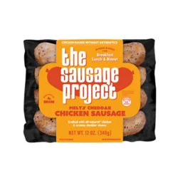 The Sausage Project Melty Cheddar Chicken Sausage 12 Oz - 12 Oz