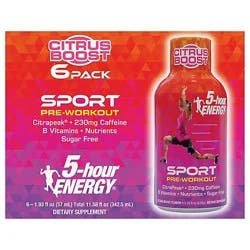 5 Hour Energy Pre Workout Citrus Boost 6-1.93fz - 6-1.93f