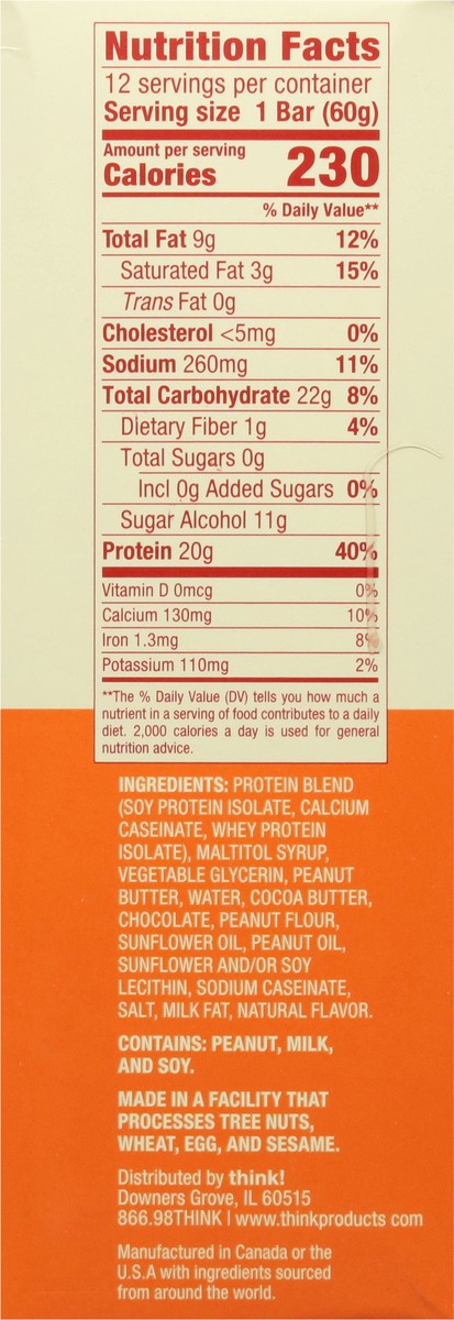 slide 11 of 15, Think High Protein Creamy Peanut Butter - 12-2.1o, 12 ct; 2.1o