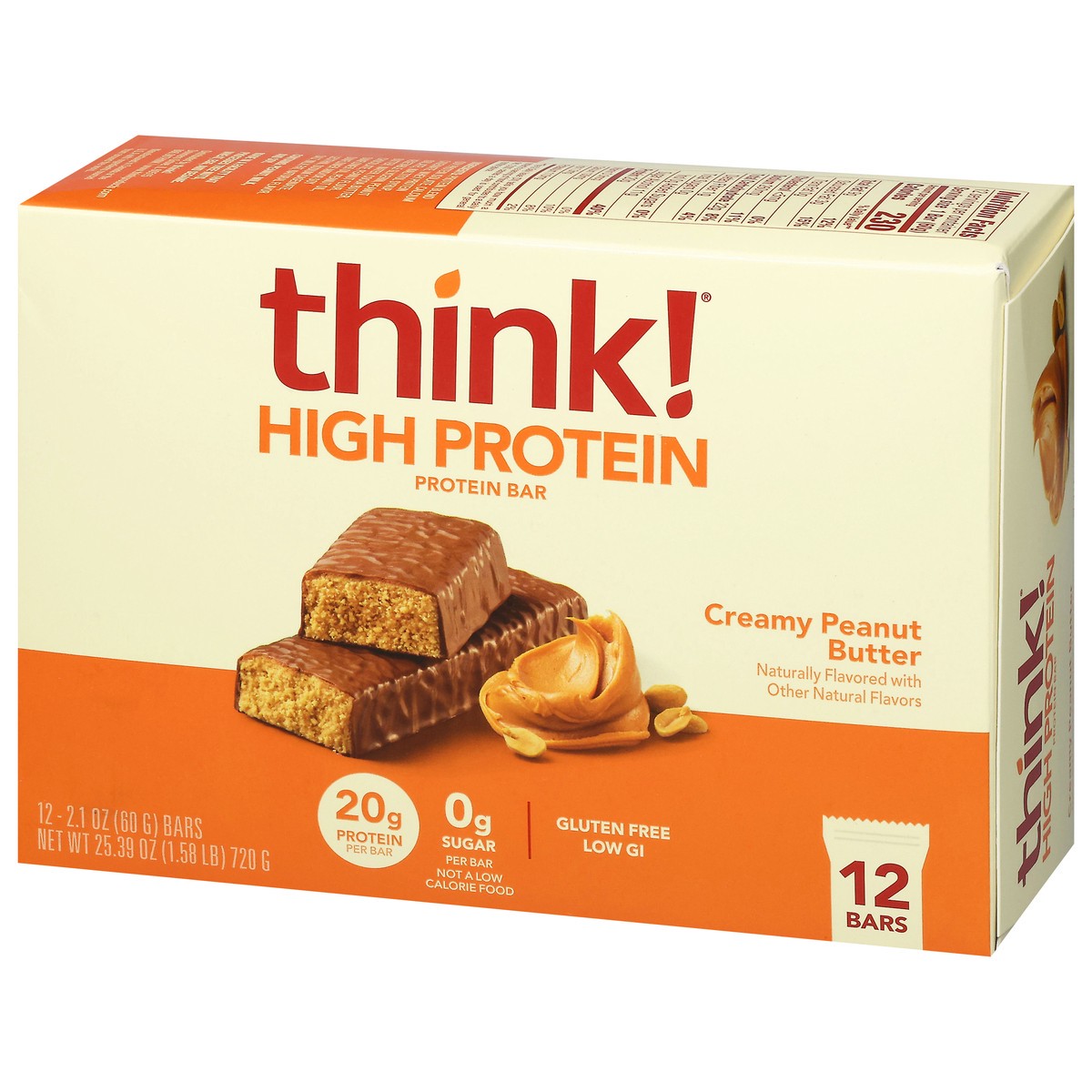 slide 8 of 15, Think High Protein Creamy Peanut Butter - 12-2.1o, 12 ct; 2.1o