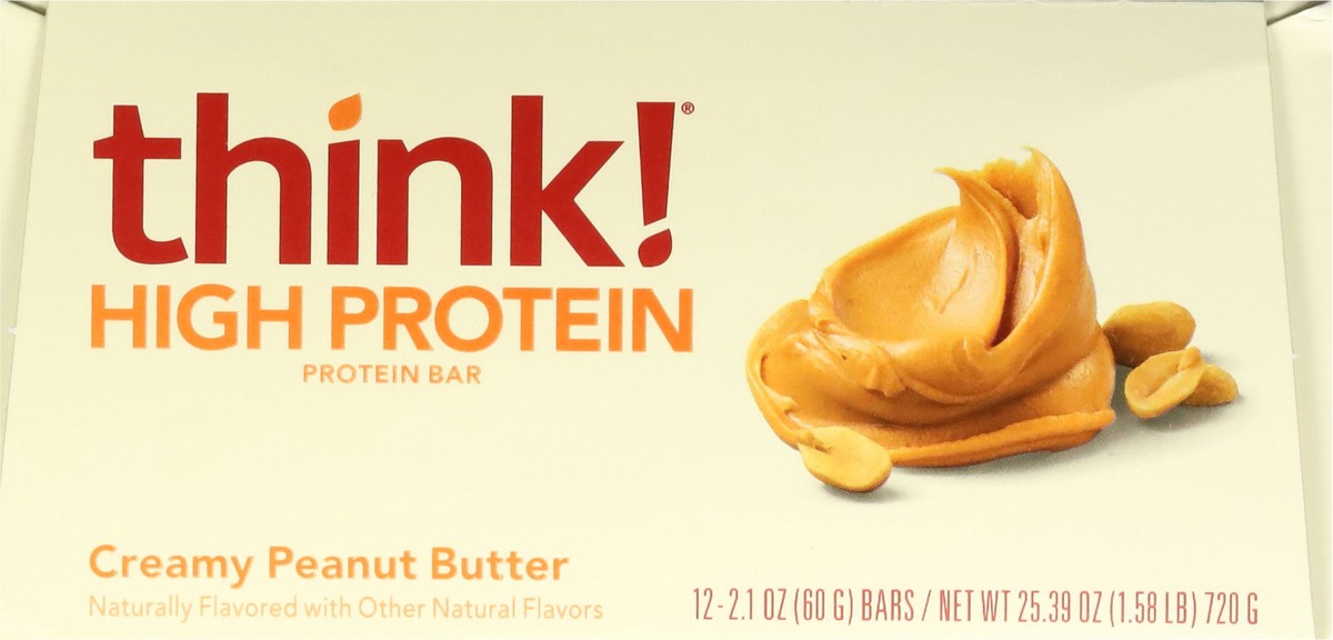 slide 3 of 15, Think High Protein Creamy Peanut Butter - 12-2.1o, 12 ct; 2.1o
