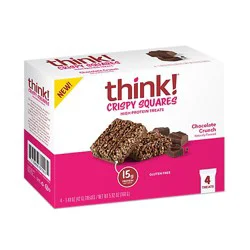 Think Hip Chocolate Crispy Squares - 4-1.48o
