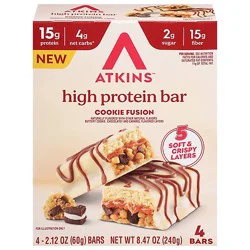Atkins Layered Bars Cookie Fusion - 4-2.12o