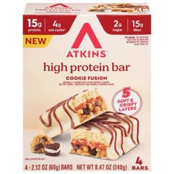 Atkins Layered Bars Cookie Fusion - 4-2.12o