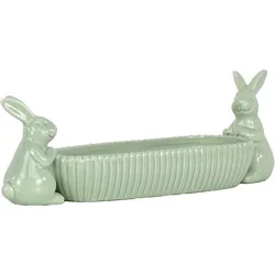 Overjoyed Boutique Bunny Tray Sage - Ea