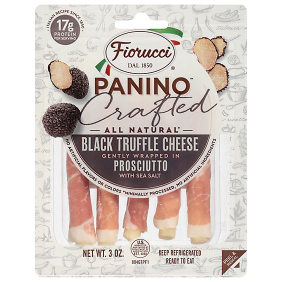 slide 1 of 1, Fiorucci All Natural Black Truffle Cheese Prosciutto Crafted Panino - 3 Oz, 3 oz