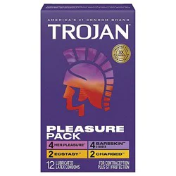 Trojan Condoms Pleasure Pack 12ct - 12 Ct