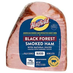 Hatfield Black Forest Boneless Smoked Ham 24 Oz - 24 Oz
