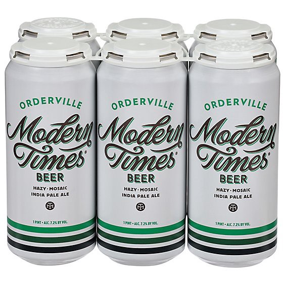 slide 1 of 1, Modern Times Orderville Hazy Ipa 6-16 Fl Oz In Cans - 6-16 Fz, 6 ct; 16 fl oz