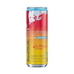 Red Bull Winter Edition Sugarfree Energy Drink Fuji Apple & Ginger - 12 Oz