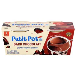 Petit Pot Dark Chocolate Creamy French Dessert 2pk - 2-3.5 Oz