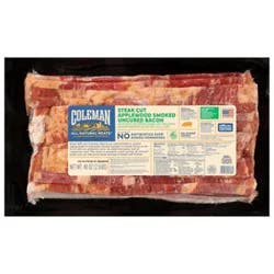Coleman Steak Cut Applewood Smoked Uncured Bacon 40 Oz - 40 Oz