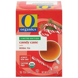 O Organics Candy Cane Tea 16 Ct - 16 Ct