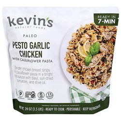 Kevins Natural Foods Pesto Garlic Chicken With Cauliflower Pasta - 24 Oz