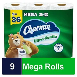 Charmin Gentle 9 Mega Roll 231ct - 9 Rl