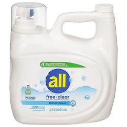 All Liquid Laundry Detergent, Free & Clear - 118 Fl. Oz - 118 Fz