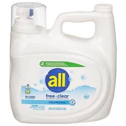 All Liquid Laundry Detergent, Free & Clear - 118 Fl. Oz - 118 Fz