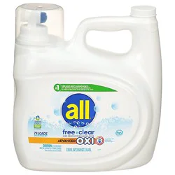 All Liquid Detergent Advanced Oxi He, Free & Clear - 118 Fl. Oz. - 118 Fz