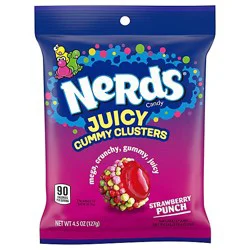 Nerds Juiced Clusters Peg Bag 4.5z - 4.5 Oz