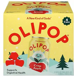 Olipop Prebiotic Crisp Apple 4-12fz - 4-12 Fz
