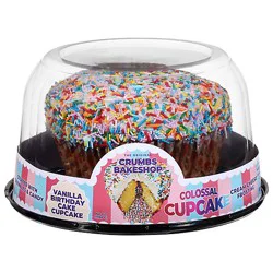 Crumbs Colossal Vanilla Birthday Cake Cupcake - 60 Oz