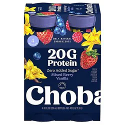 Chobani 20g Protein Lowfat Greek Yogurt Drink Mixed Berry Vanilla 4-10 Fz - 4-10 Fz