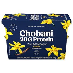 Chobani 20g Protein Lowfat Greek Yogurt Vanilla 4-6.7 Oz - 4-6.7oz