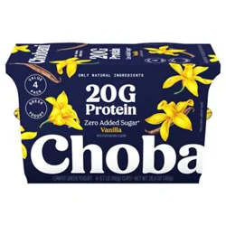 Chobani 20g Protein Lowfat Greek Yogurt Vanilla 4-6.7 Oz - 4-6.7oz