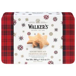Walkers Festive Stars Tin 9.2oz - 9.2 Oz