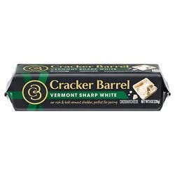 Cracker Barrel Vermont Sharp-White Cheddar Cheese 8 Oz Chunk - 8 Oz