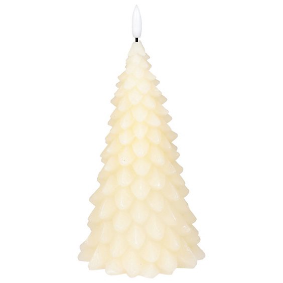 slide 1 of 1, Dec 9in Led Wax Tree Candle Wht - Ea, 1 ct