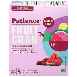 Patience Fruitcran Dried Cranberries Strawberry Melon - 3.75 Oz