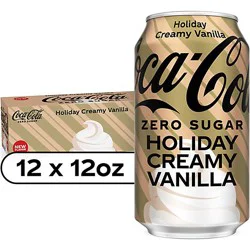 Coca Cola Creamy Vanilla Zero Sugar 12-12fz - 12-12 Fz