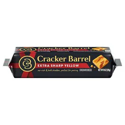 Cracker Barrel Extra Sharp Yellow Cheddar Cheese 8 Oz Chunk - 8 Oz