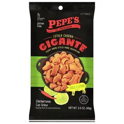 Pepes El Original Cracklins Chile Limon Gigante - 3.5 Oz