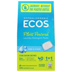 Ecos Laundry Detergent Packs Free & Clear - 40 Ct. - 40 Ct
